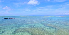 沖縄空撮 伊是名島の海岸